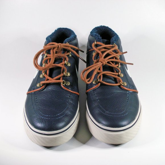 Nike Zoom Stefan Janoski Mid Premium 472679-423 Obsidian Navy Leather Size 9.5 main image 5